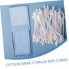 KONTONTY 4pcs Cotton Swabs Holder Storage Box Portable Organiser for