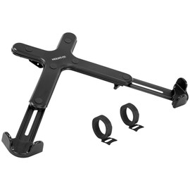 Mount-It! Bandeja para computadora portátil VESA [computadoras de 11 a 17 pulgadas] Abrazadera en el brazo del soporte para computadora portátil para soportes compatibles con VESA, con correa de seguridad y tope de borde de seguridad (negro)