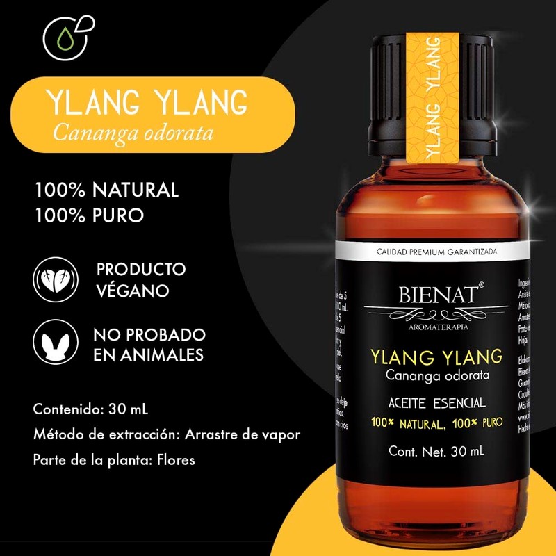 BIENAT AROMATERAPIA Aceite Esencial de Ylang Ylang 30mL