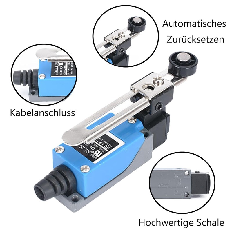 GERUI ME-8108 Limit Switch, Toggle Switch, Hinge Lever, ON-ON, Blue