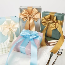 15mm Champagne Gold Satin Ribbon 22M ，Fabric Hair String Ribbon for Craft, Flower Bouquets, Gift Wrapping, Wedding, Bow Making and Valentines Christmas Decoration