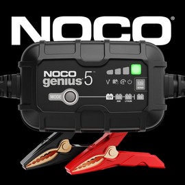 NOCO GENIUS5 5A Smart Battery Charger, 6V and 12V, Battery Maintainer, Trickle Charger and Desulfator