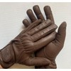 Guantes de equitación para mujer, 100% piel auténtica, color marrón,