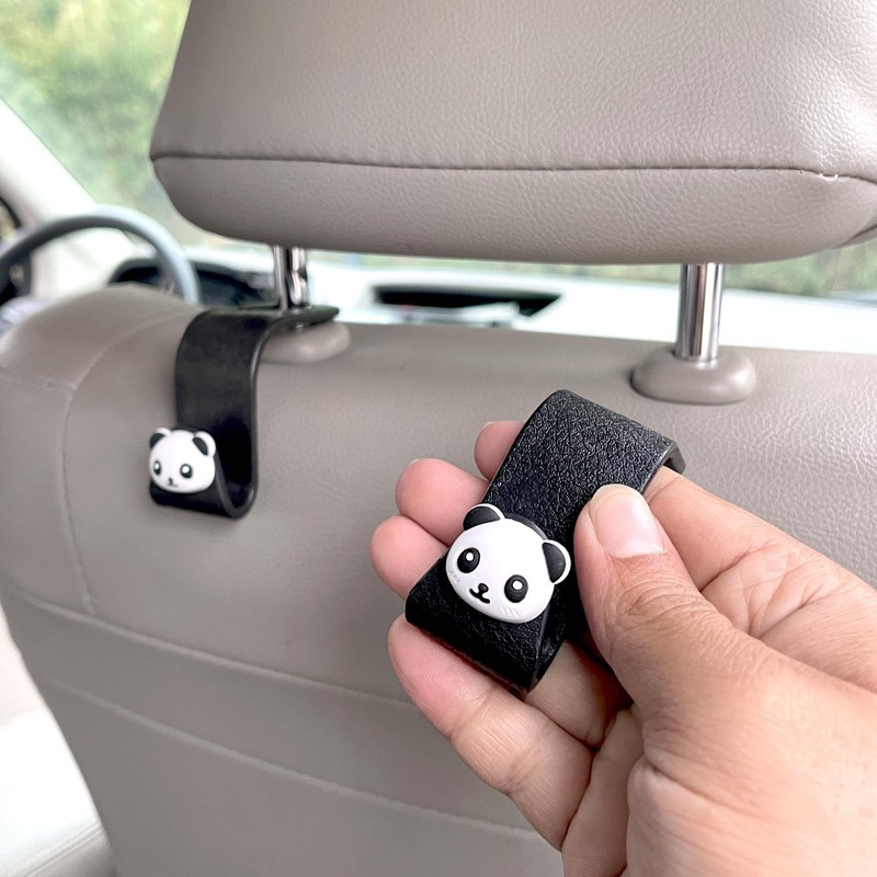 MaPctSy Car Hooks for Purses and Bags Cute Panda Car