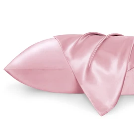 Bedsure Satin Pillowcase for Hair and Skin - Similar to Silk Pillowcase, Pillow Cases 2 Pack with Envelope Closure, Gifts for Women, Queen & Standard Size 50 x 75 cm, Rose Shadow