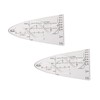 2 Stück Kurvenschablone, Normalparabel Schablone, Parabel Lineal, Parabelschablone Mathe, für