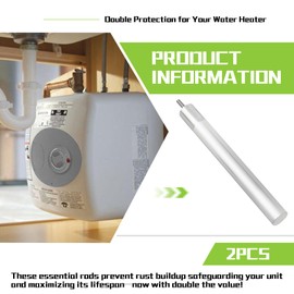 7738007315 Anode Rod for Water Heater RV, Size 5⅛ Inch for Airston and Bosch 3000T ES2.4 ES4 Water Heater Anode Rod, 2 PCS