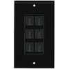 RiteAV - 6 Port HDMI 2.0 Decorative Wall Plate (Black)