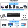 4K@60Hz HDMI Splitter 1 in 4 Out,Dual Power Supply DC5V1A+USB-C