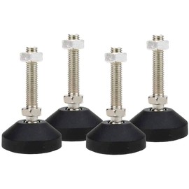 LC LICTOP M12x50mm Leveling Feet, 2.83 Inch Height & 880 lb Capacity, Heavy Duty Adjustable Swivel Furniture Glides, Threaded Rubber Feet Levelers for Table, Shelves, Workbench, Cabinet, Machine, 4Pcs