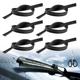 Pack of 6 Universal Cut to Size Wiper Rubber, Windscreen Wiper Rubber, 700 mm Windscreen Wiper Rubber Replacement, Compatible with All Wiper Blades Windscreen Wipers