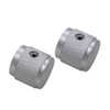 mxuteuk 4pcs Silver Aluminum Alloy Potentiometer Control Knob Volume Audio