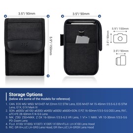 JJC - Funda para cámara de transporte de viaje para Sony A6700 A6000 A6100 A6400 A6500 A6300 + lente de 16-50 mm, Fuji X100VI X100V funda protectora para Ricoh GR3x GR III, Leica Sofort 2, Smartphone