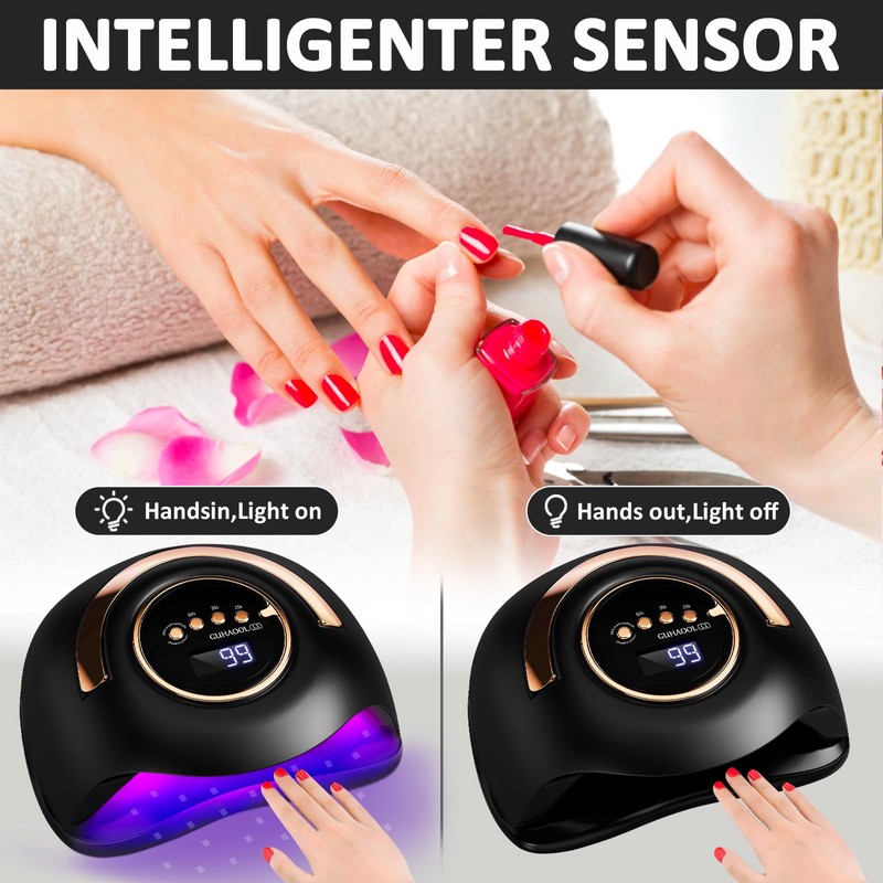 GUHAOOL 180 W Nail Dryer Lamp, UV Lamp for Gel