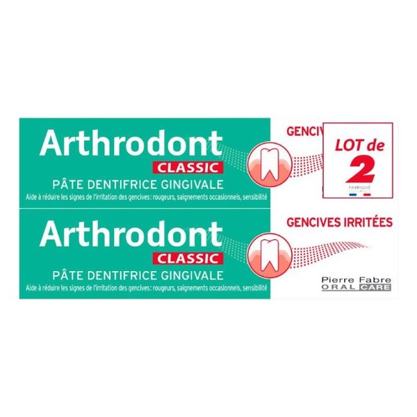 Arthrodont Classic Pâte Dentifrice Gingivale, Lot de 2 x 75