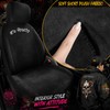 ED HARDY Car Seat Covers, Black Soft Short Plush &