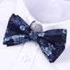 HISDERN Bow Tie Men's Already Tied Adjustable Bow Plain Paisley