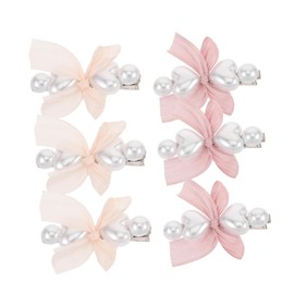 FRCOLOR 6pcs Cute Bow Hair Clips for Lightweight Non Slip Duckbill Barrettes Versatile Colors for Casual and Formal Outfits Hair Accessories for Outdoor Activities