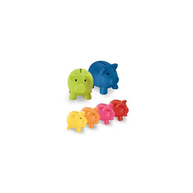 Piggy Bank PVC Soft Body Vibrant Colour Novelty Money Box