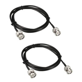 Boxonly 2Pcs Coaxial Cable with BNC Male to BNC Male Connectors Low Loss Coax Cable RG174 50 Ohm 48 Inch/4 Ft