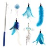 SONGWAY Cat Feather Toys Wand - 7 Pcs Interactive Cat