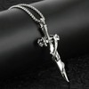 Sword Cross for Car Rear View Mirror Decor Stainless Steel