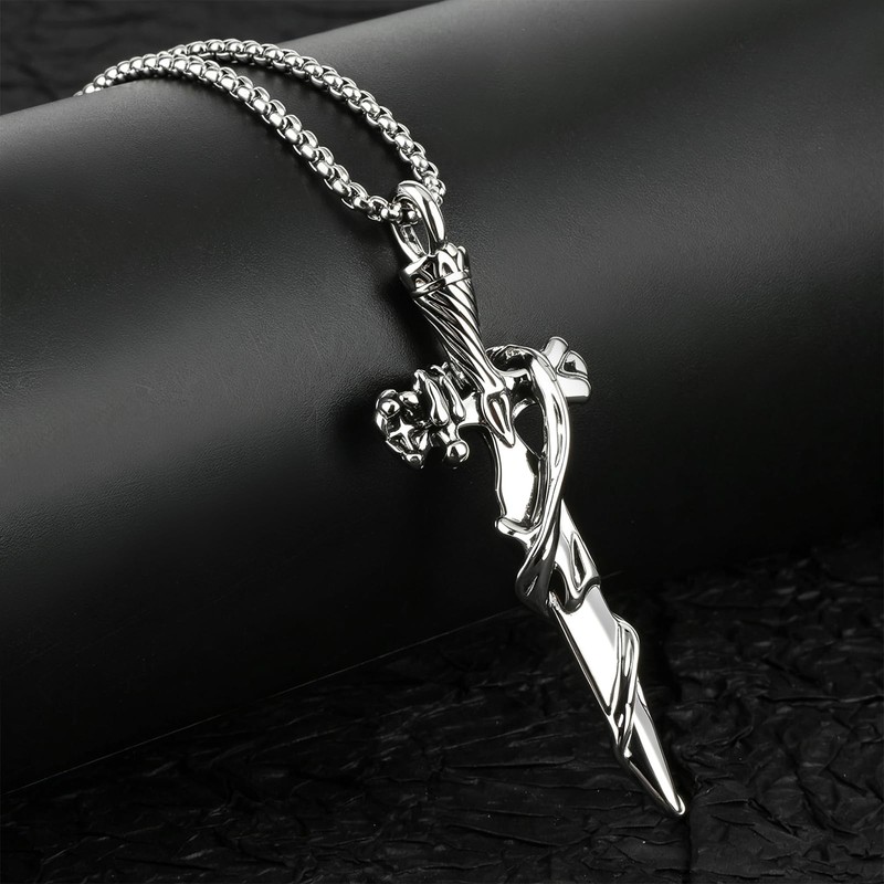 Sword Cross for Car Rear View Mirror Decor Stainless Steel