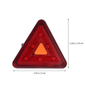 Kisangel 1pc Triangular Tail Lights Triangle Lights Rechargeable Bike Light Warning Signal Light USB Rechargeable Light Bike Rear Light Bike Lamp Taillights Mountain Bike Charging Light Jc