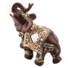 Lucky Feng Shui Wood Grain Elephant Statue Sculpture Wealth Figurine
