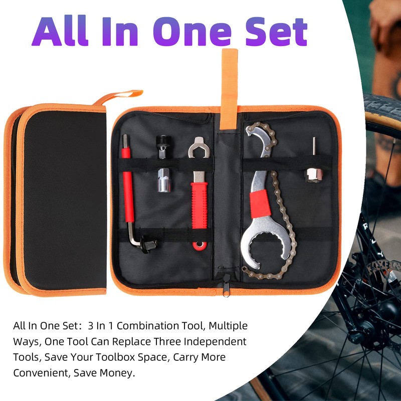 Swpeet 7Pcs Bicycle Repair Tool Assortment Kit, 3 in 1