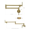 Fransiton Brushed Gold Pot Filler, Pot Filler Faucet Wall Mount,