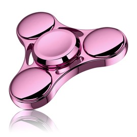 Aolcev Fidget Spinner Toy Ultra Durable Toys Stainless Steel Bearing High Speed 3-5 Min Precision Brass Metal Finger Spinner EDC ADHD Stress Relief Anxiety Hand Fidget Spinners for Kids Adults-Pink