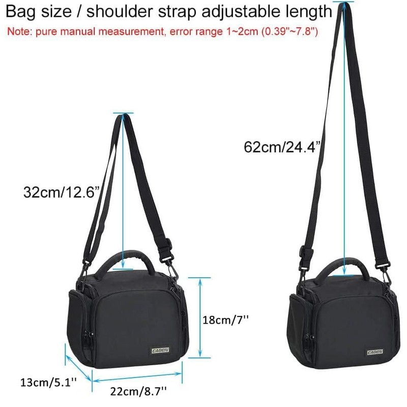 CADeN Camera Bag, Canvas Shoulder Bag with Removable Insert, Case,
