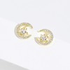 Meissa Sterling Silver Earrings for Women Moon Star Earrings Gold