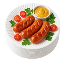 Pakomat Pappteller 23cm 100 Stück Einweg-Teller, Dessert rund, stabile Pappteller, Partygeschirr, umweltfreundlich, Pappteller, biologisch abbaubar