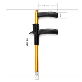 CRAZY SHARK Hook Remover Aluminum Fish Hook Remover Extractor 9.6in Gold