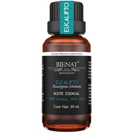 BIENAT AROMATERAPIA Aceite Esencial de Eucalipto 30mL  100 Puro y Concentrado  Ideal para Difusor de Aromas, Humidificador, Aromaterapia, Masajes,... 