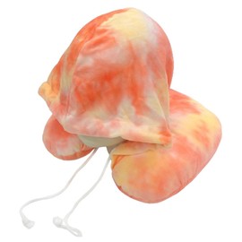 [スーツケースカンパニー]ネックピロー フード付き トラベルピロー 旅行 飛行機 首 枕 クッション ビーズピロー 寝顔 隠せる U型 安眠 仮眠 GPT グラデーションカラー タイプ2