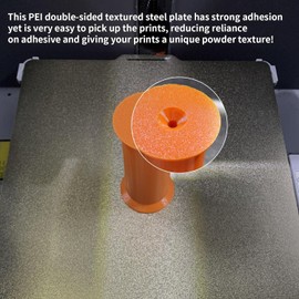 BambuLabX1 P1P: Double Side Textured PEI Sheet Build Plate 257.5x257.5mm Flexible Removable Spring Steel Plate Heat Bed Cover for PLA PETG TPU Filament 3D Printer Parts - Toaiot