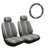 Universal Baja Inca Saddle Mexican Blanket Low Back Seat Cover