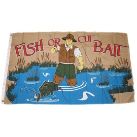 Fish Or Cut Bait Flag 3x5 Feet Sport Boating Fly Fishing Trout 3'X5' F906