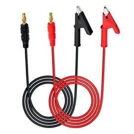 GUIRUIMOON 12AWG Banana Plug to Alligator Clip, 5.9FT Test Leads with Alligator Clip, 4mm Banana Plug Test Leads for Battery Test, Multimeter Test, Electrical Test, etc.