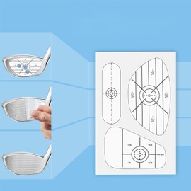 CTWHA 50PCS Golf Ball Stickers Revealing Blue Sports Strike Hitting Revealing Stickers 13.5x7.5cm Golf 3-in-1 Strike Ball Stickers Golf Crashing Tape Labels