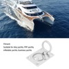 4 Pcs 63x44mm Square Flush Pull Ring Handles 316 Stainless