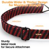 Adjustable Flat Bungee Cord with Hook, Heavy Duty Thickened &