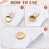STSTR 11PCS Gold Button Covers for Women, Blank Cuff Links