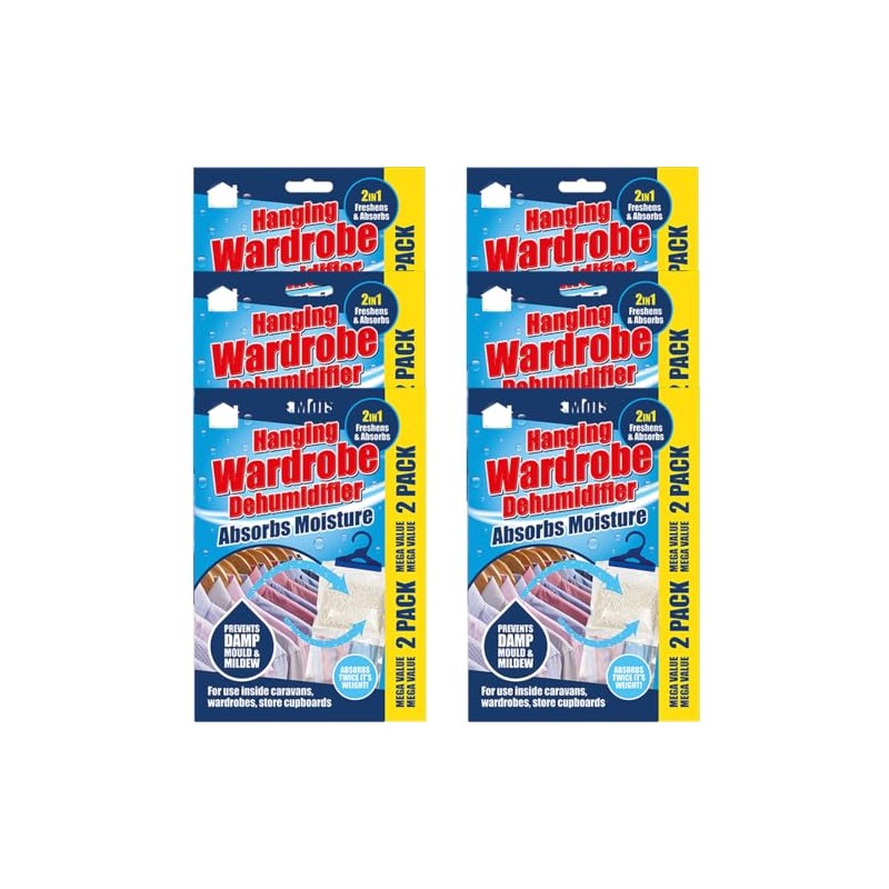 Zale Yardley Dehumidifier Bags, Wardrobe Dehumidifier, Disposable Dehumidifier Condensation Remover