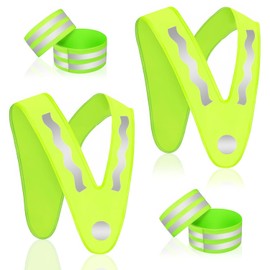 Children's High Visibility V-Shape Reflective Vest, Pack of 2 Children's Safety Vest with 4 Reflective Tape, Lightweight and Breathable Safety Vest for Children, for Sports, Cycling