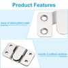 PATIKIL Flush Mount Bracket 53x30mm, 6 Pairs Interlocking Hanging Buckle