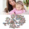 100 Piece Wooden Animal Jigsaw Puzzle Round Shaped Educational Hand